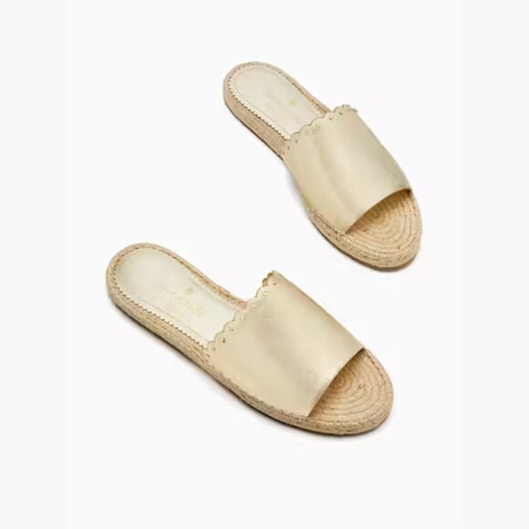 Kate Spade Gold Giovanna Flats, Size 6 - Picture 1 of 7